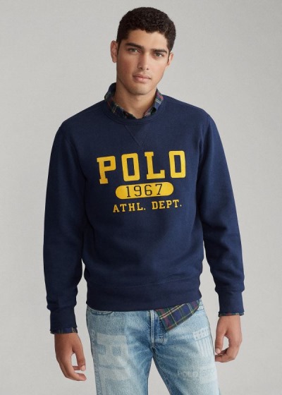 Sudaderas Polo Ralph Lauren Hombre Azul Marino - Fleece Graphic - PEMWC6485